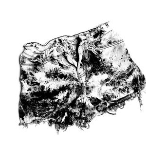 Distressed Acid Wash Denim Shorts Size Small